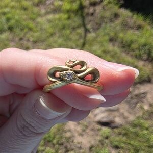 18k Gold Diamond Python Snake Ring
